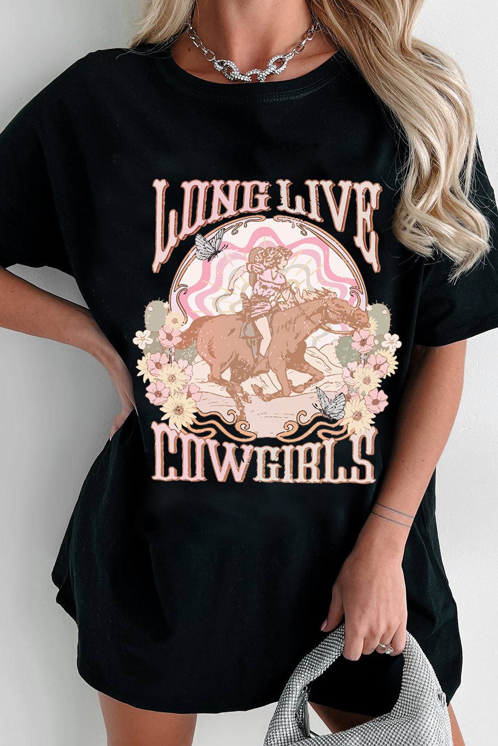 Long Live Cowgirls Morgan Wallen Inspired Oversize T-Shirt