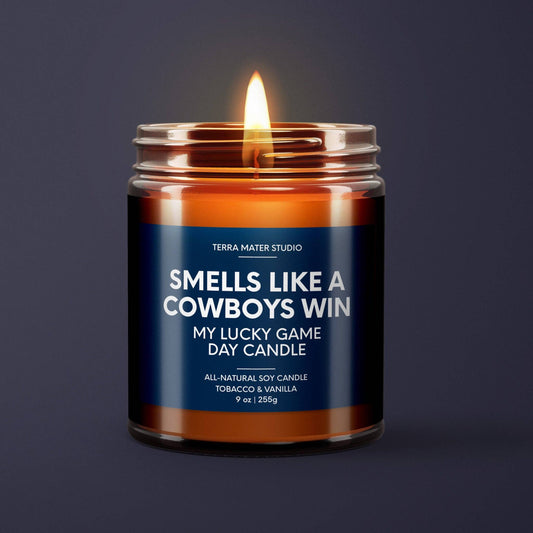 Smells Like A Cowboys Win | Dallas Lucky Game Day Candle