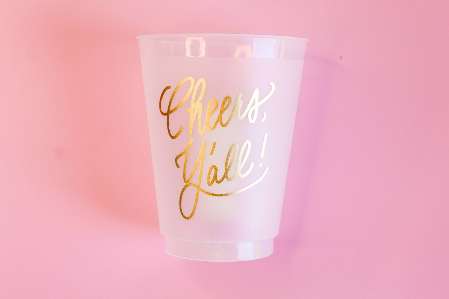 Cheers, Y'all! | Frosted Acrylic 16oz Set of 8 Cups