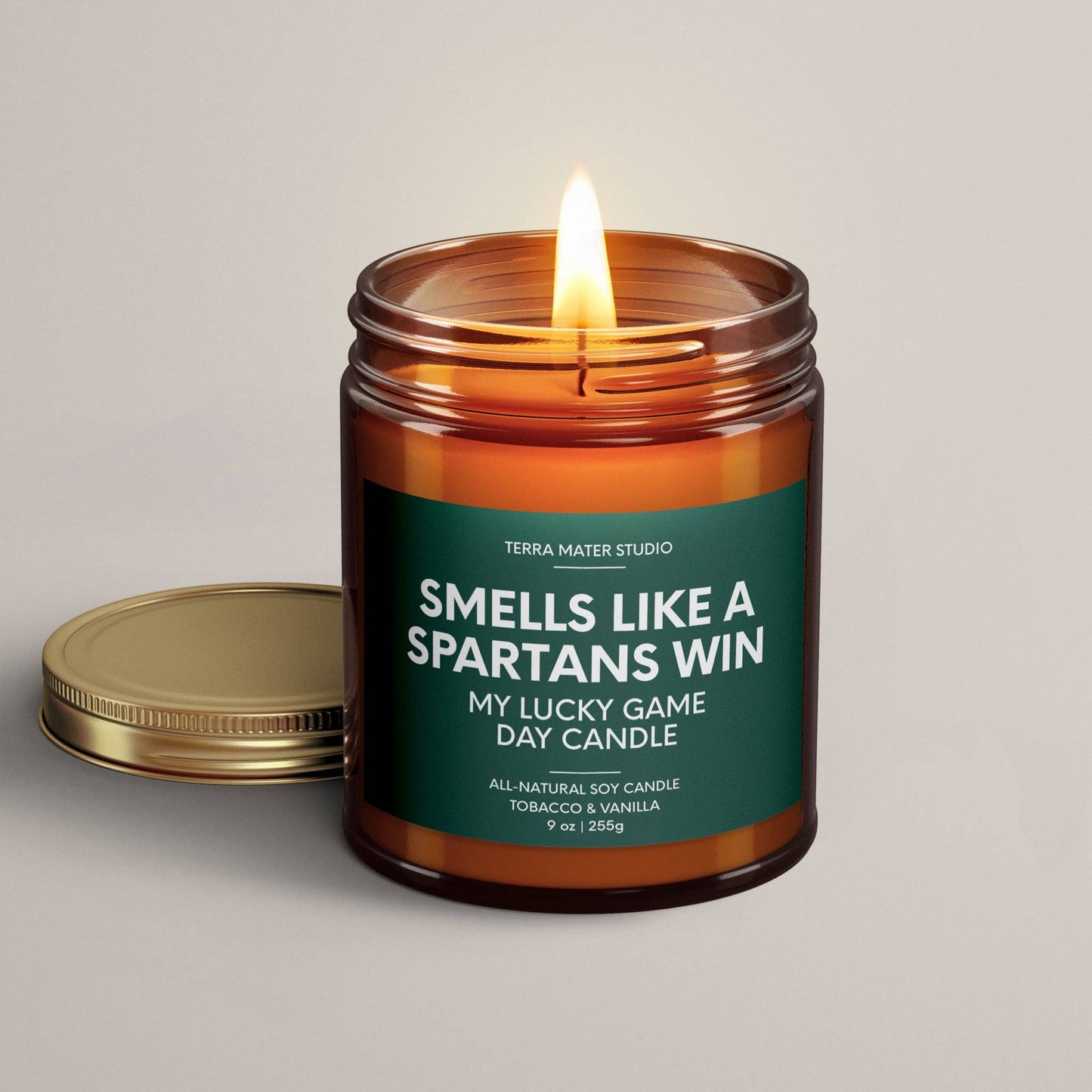 Smells Like A Spartans Win | Michigan Lucky Game Day Candle | Soy Wax Candle