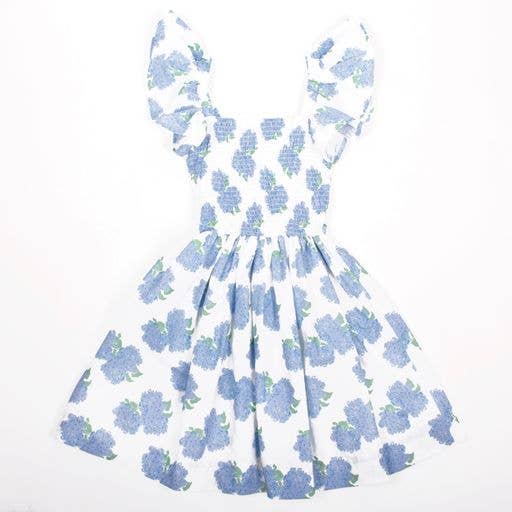 Hydrangea Bow Back Smocked Mini House Dress