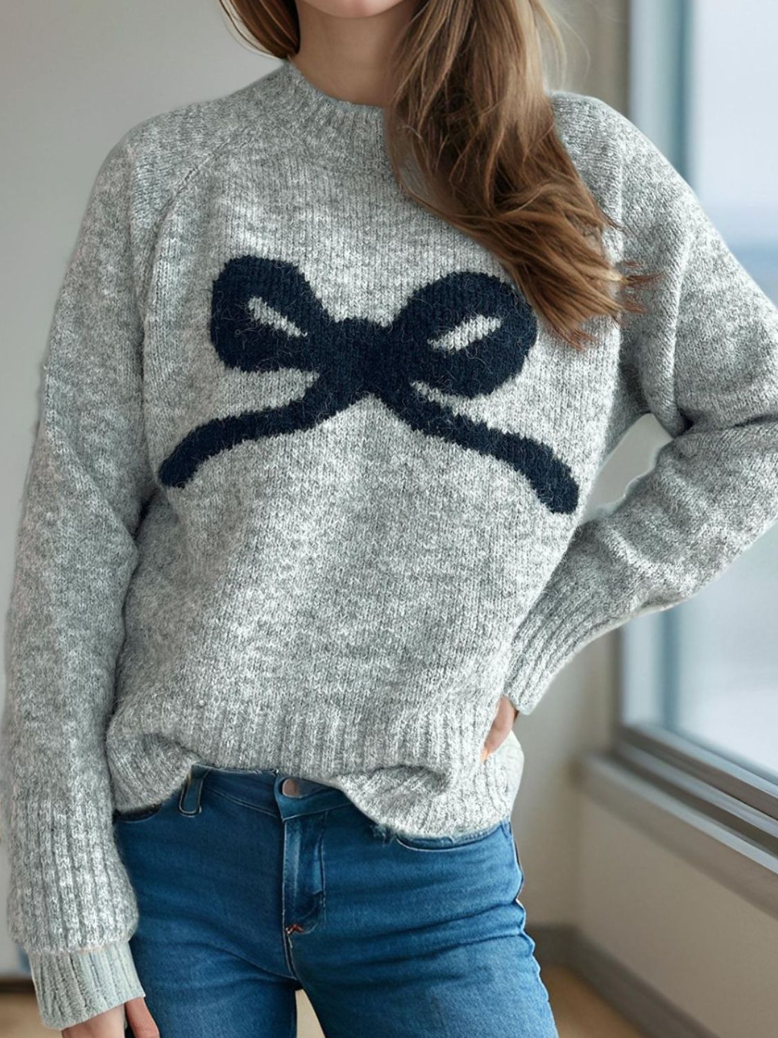 Bow Sweater - 4 Color Options