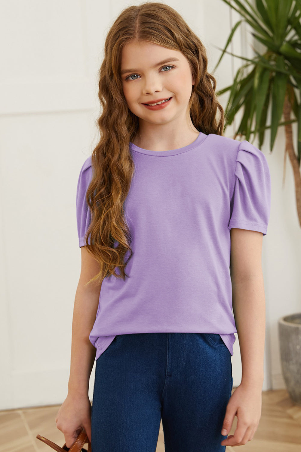 Girls Puff Sleeve T-Shirt