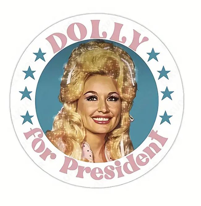 Dolly For President Sticker