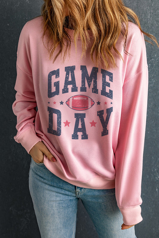 GAME DAY Long Sleeve Sweatshirt - Pink