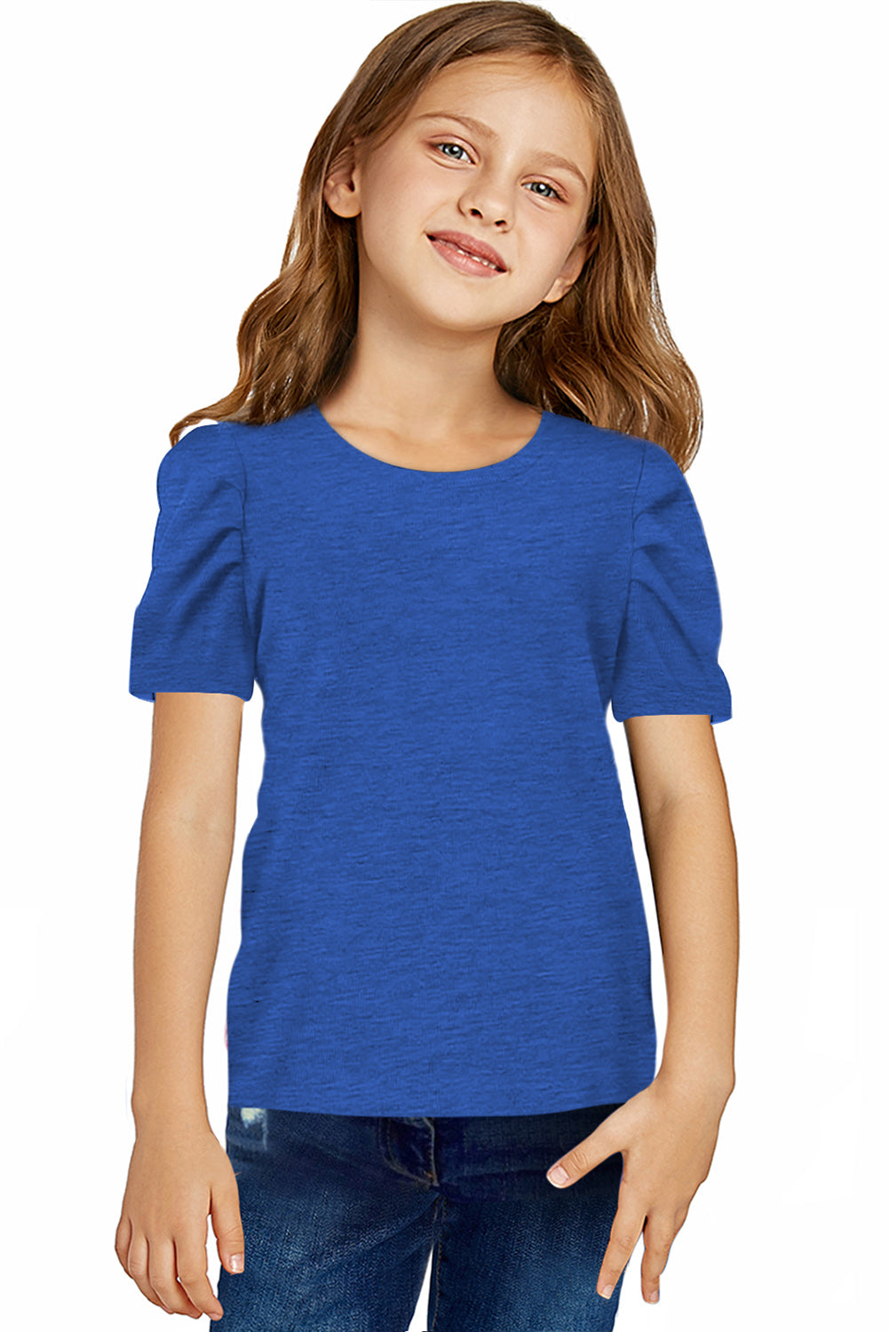 Girls Puff Sleeve T-Shirt