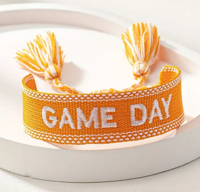 Game Day Tie Tassel Bracelet