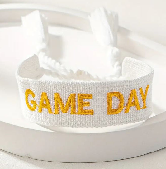 Game Day Embroidered Bracelet