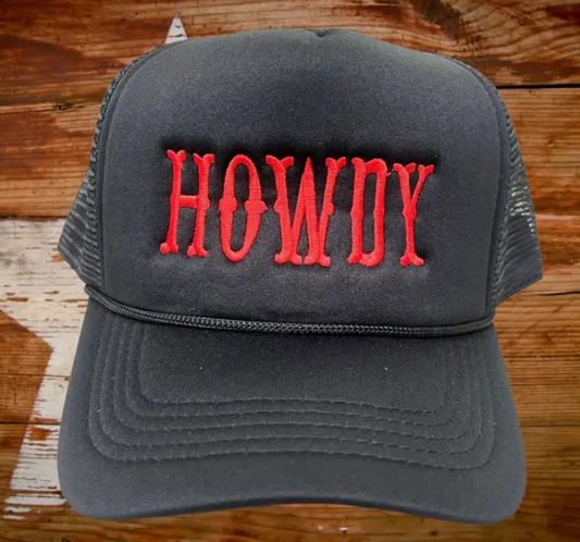 Howdy Hat - Black/Red