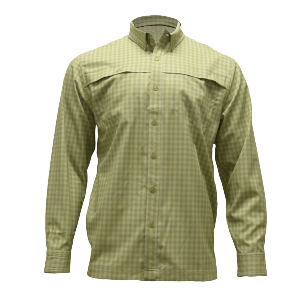 Long Sleeve Patterned Lifestyle Button Down w/ REPEL-X