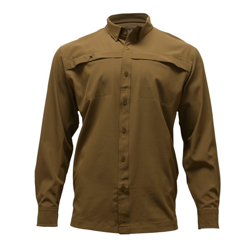 Long Sleeve Solid Lifestyle Button Down w/ REPEL-X