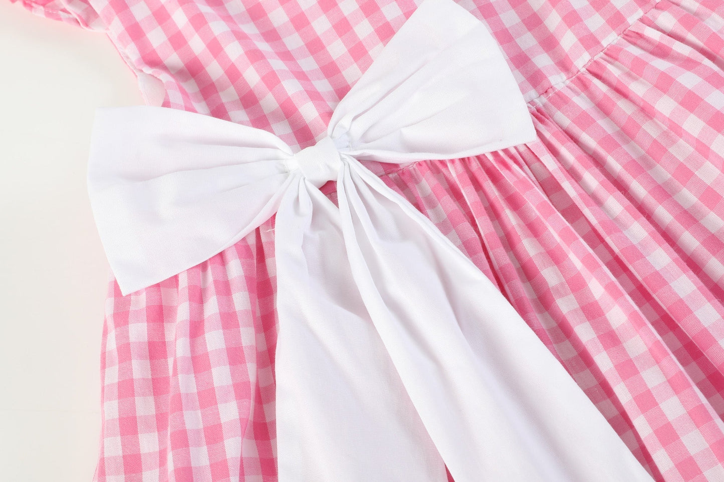 Pink Gingham Bow Dress