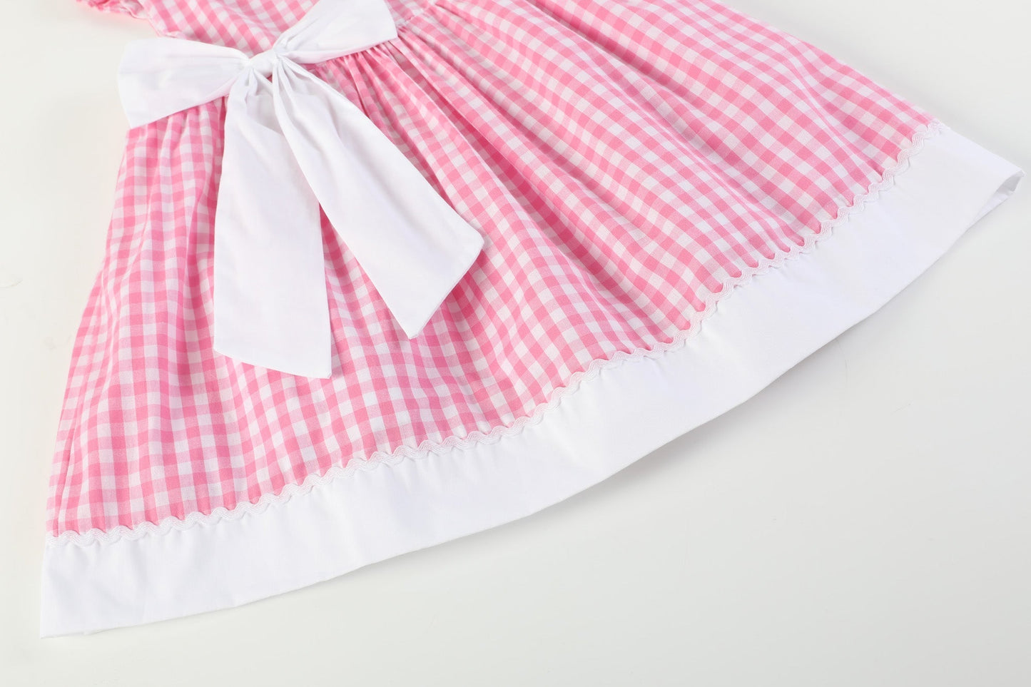 Pink Gingham Bow Dress