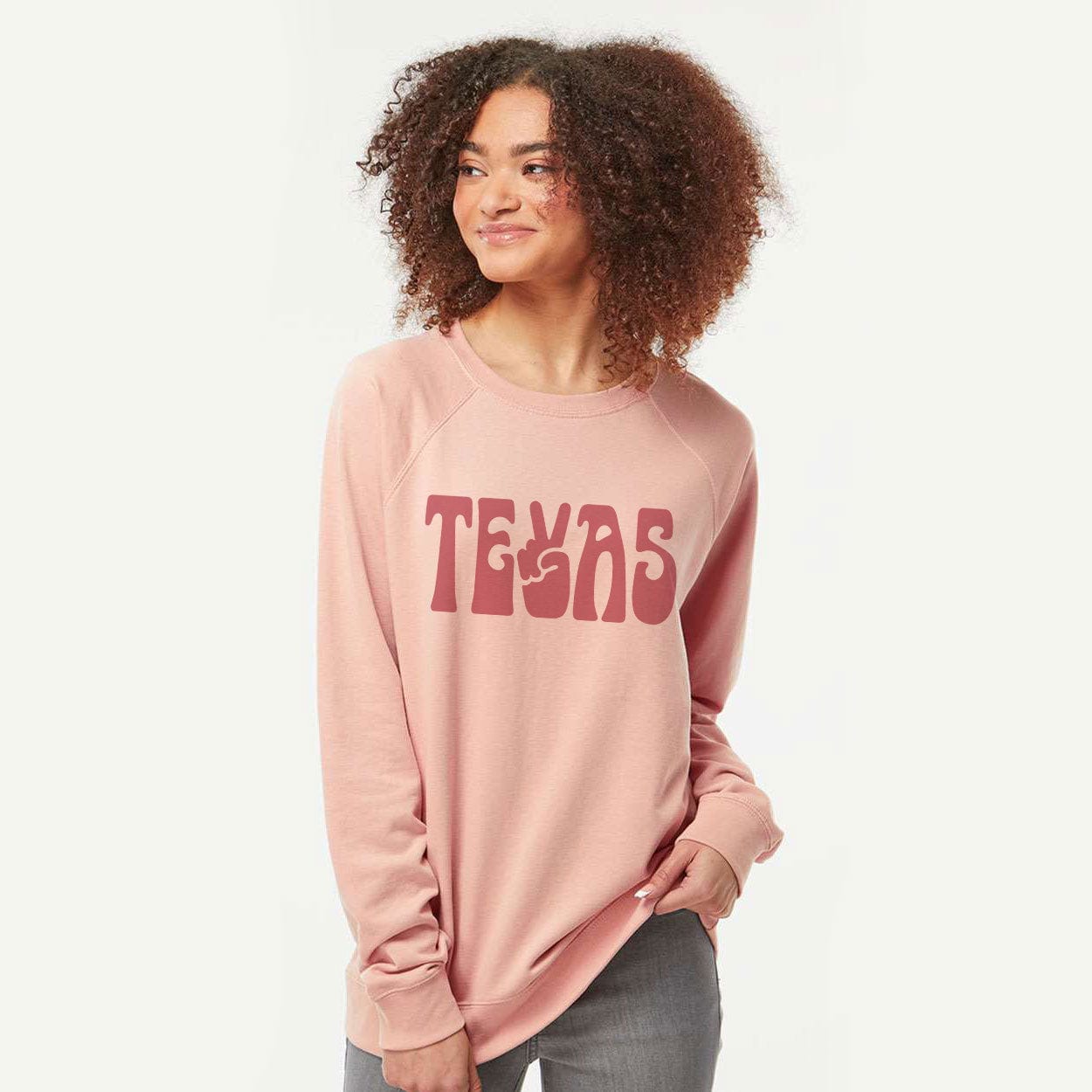 Peace Texas Sweatshirt | Rose