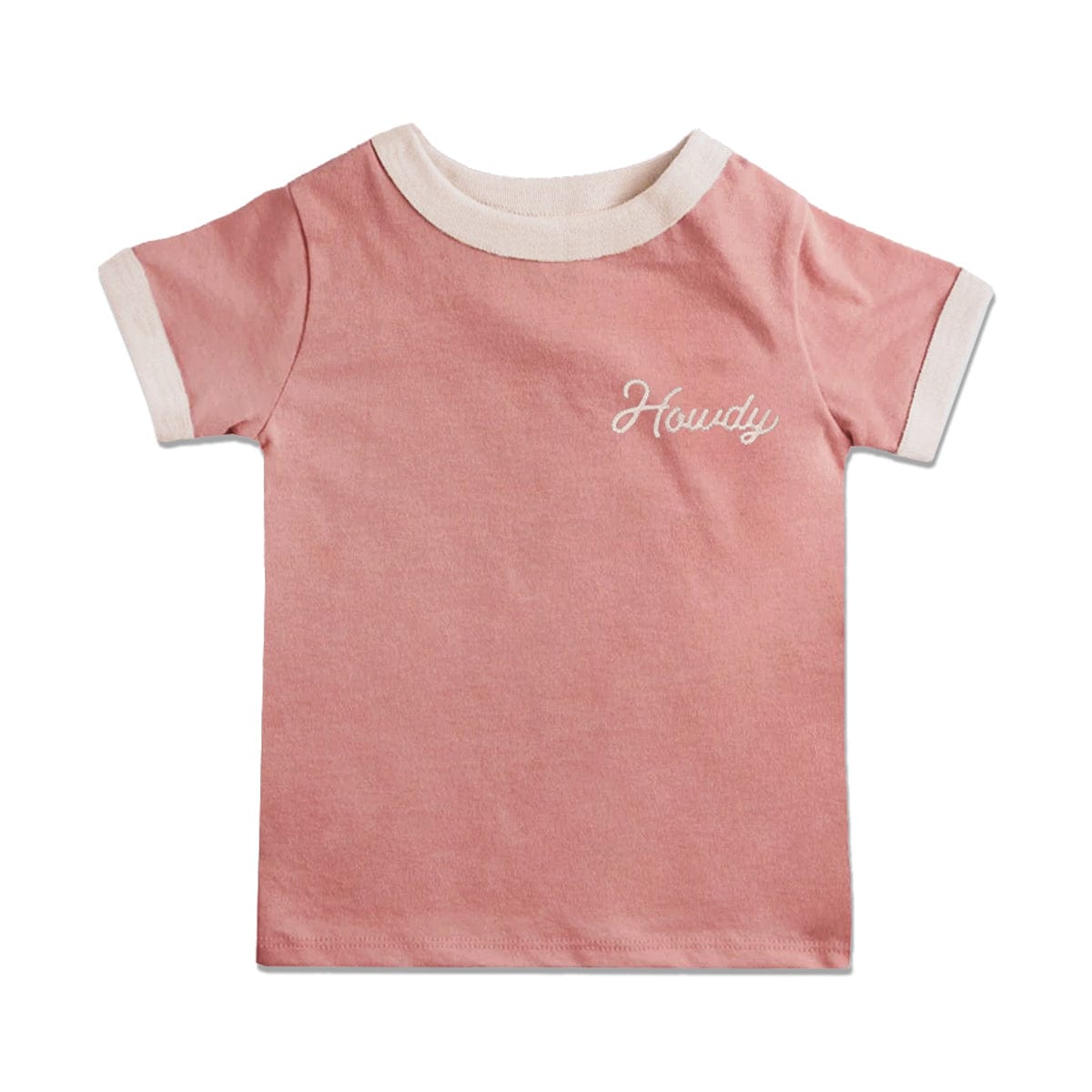 Howdy (Youth) | Vintage Ringer | Pink