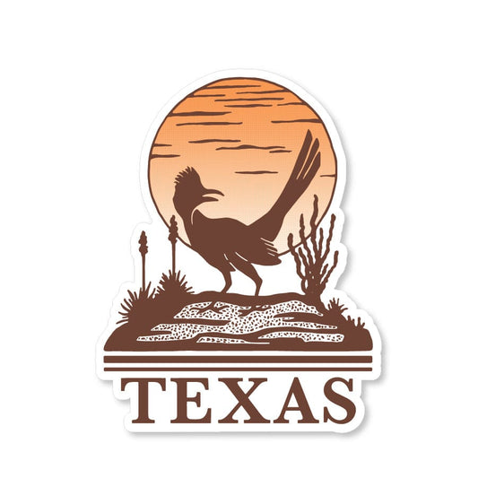 Retro Roadrunner Sticker (Texas)