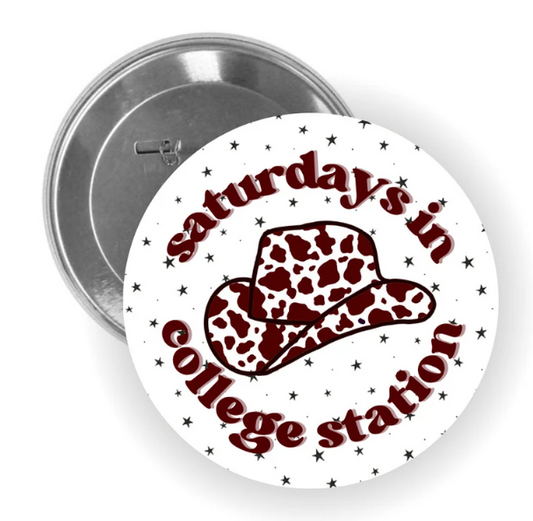 Saturdays in College Station Game Day Button