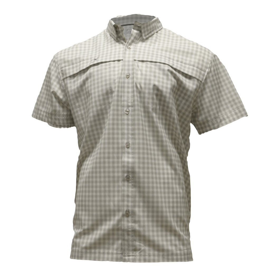 Short Sleeve Patterned Lifestyle Button Down w/ REPEL-X