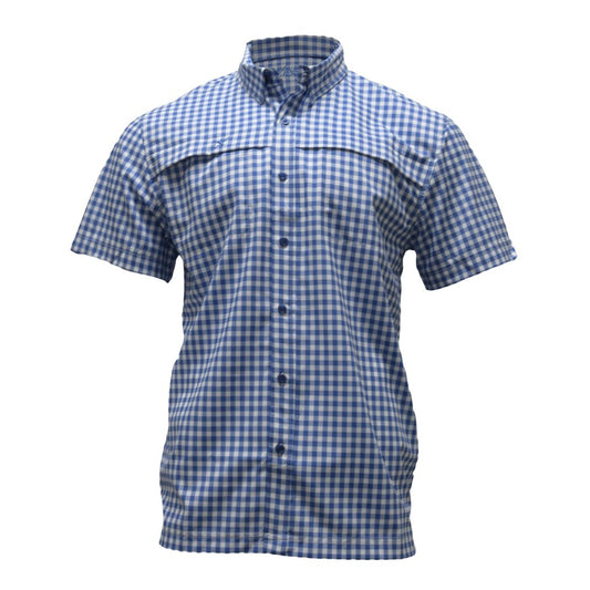 Short Sleeve Patterned Lifestyle Button Down w/ REPEL-X