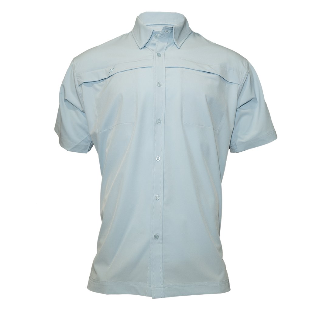 Short Sleeve Solid Lifestyle Button Down w/ REPEL-X