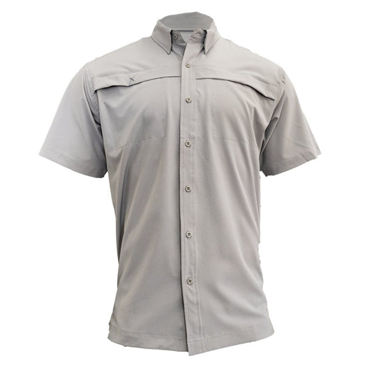 Short Sleeve Solid Lifestyle Button Down w/ REPEL-X
