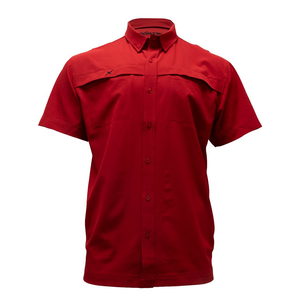 Short Sleeve Solid Lifestyle Button Down w/ REPEL-X