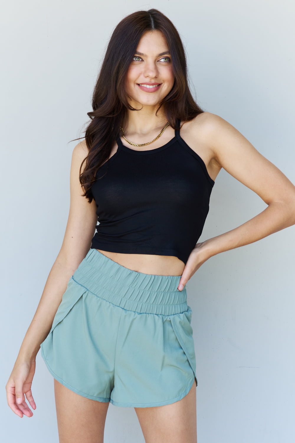 Bennett Cropped Black Tank