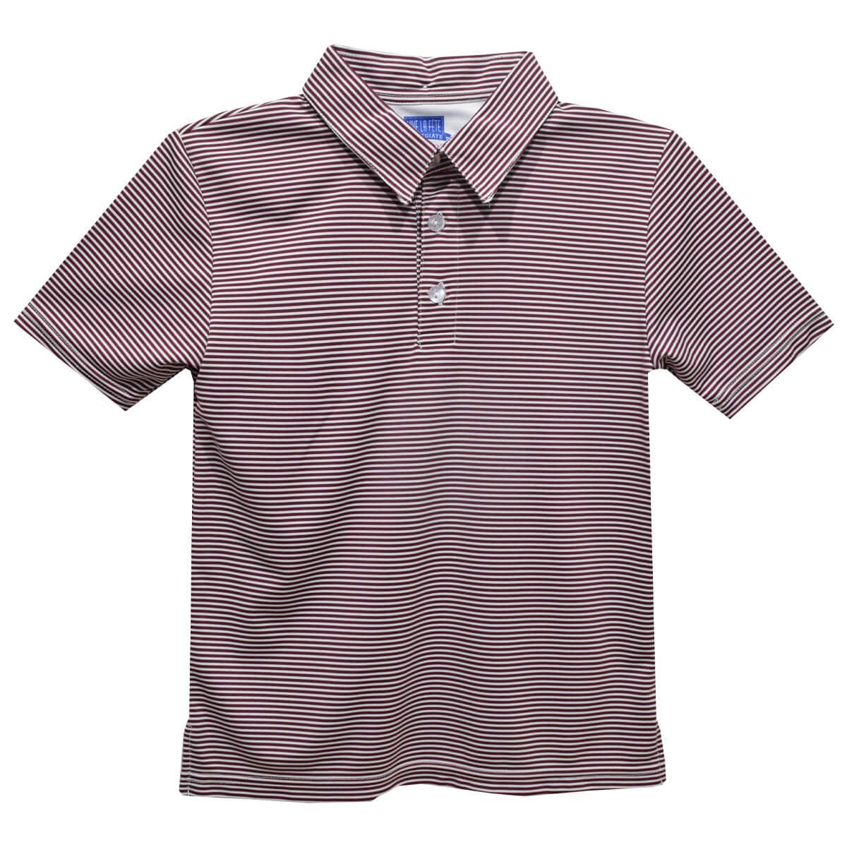 Maroon Stripe Boys Polo