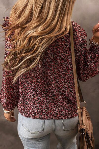 Riley Ruffle Floral Blouse