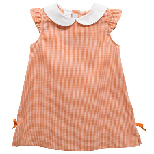 Rocky Top Gingham A-Line Dress - Orange