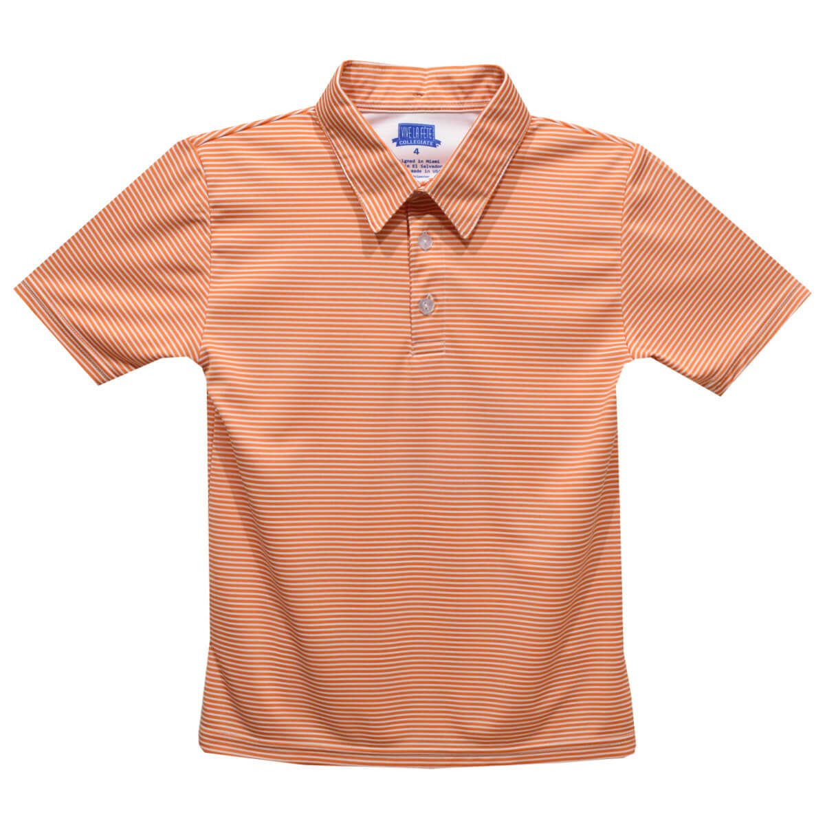 Orange Stripe Boys Polo