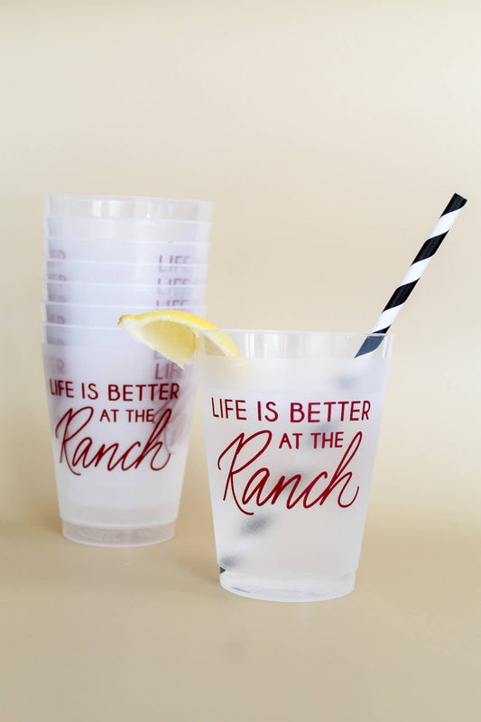 Life is Better At The Ranch | Frosted Acrylic 16oz Set of 8
