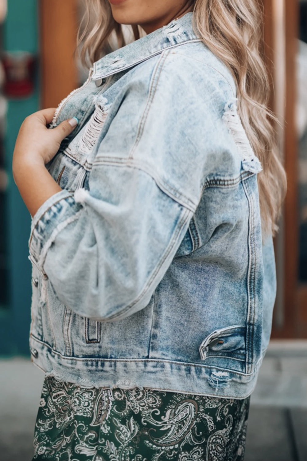 Rugged Distressed Denim Jacket