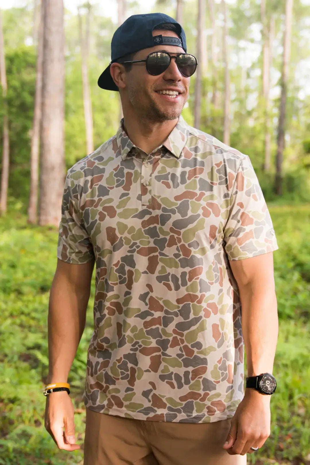 Burlebo - Performance Polo - Driftwood Camo