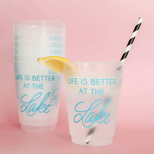 Life is Better At The Lake | Frosted Acrylic 16oz Set of 8