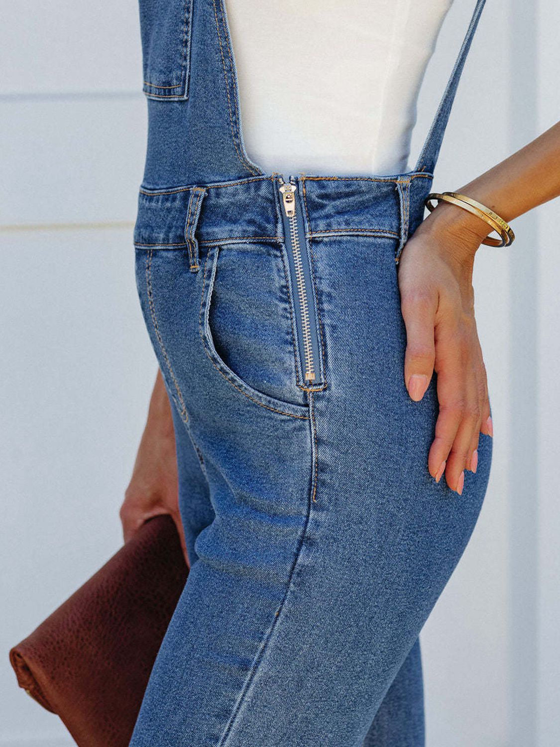 Nellie Raw Hem Denim Overall