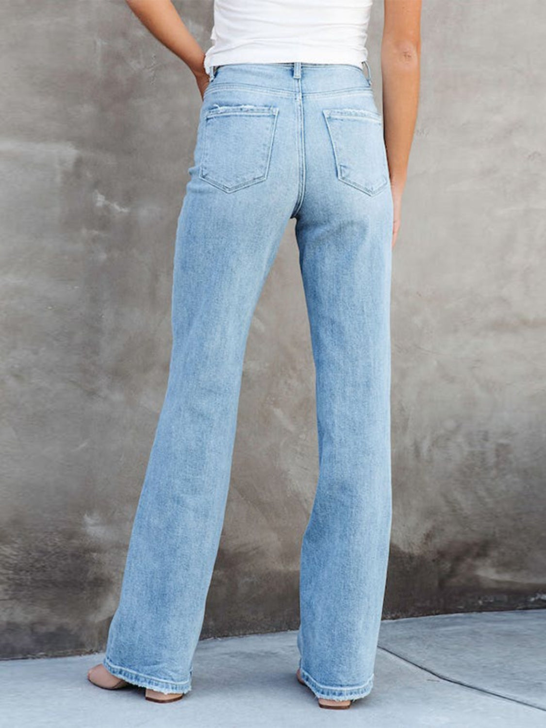 Alix Light Washed Straight Leg Jeans