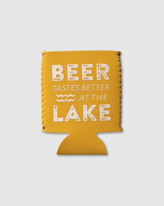 Koozie - Yellow - Beer Tastes Better at the Lake