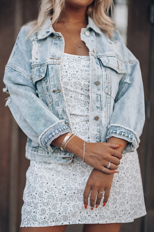 Rugged Distressed Denim Jacket