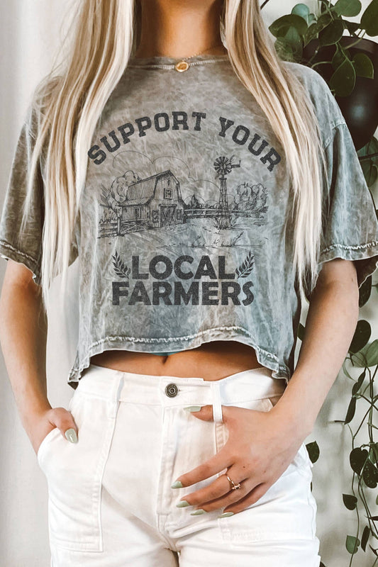 Support Your Local Farmers Crop Tee - 1 Large left!