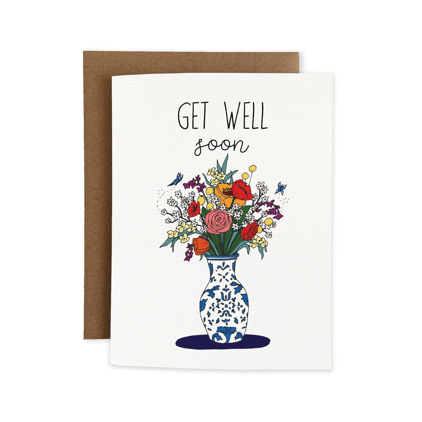 Get Well Soon Chinoiserie Greeting Card