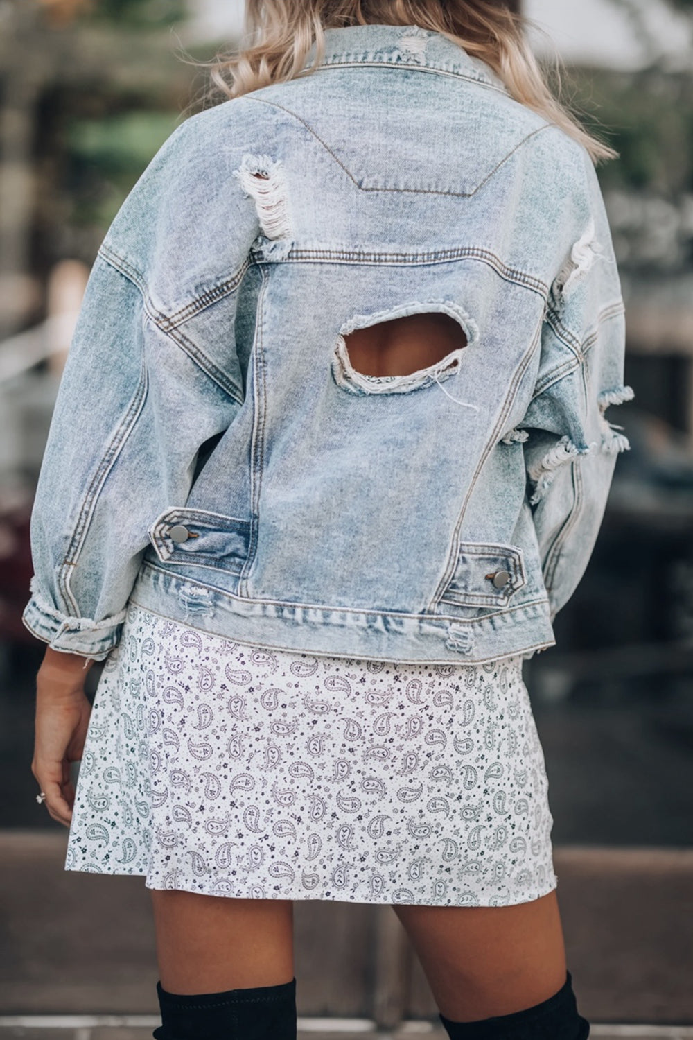 Rugged Distressed Denim Jacket